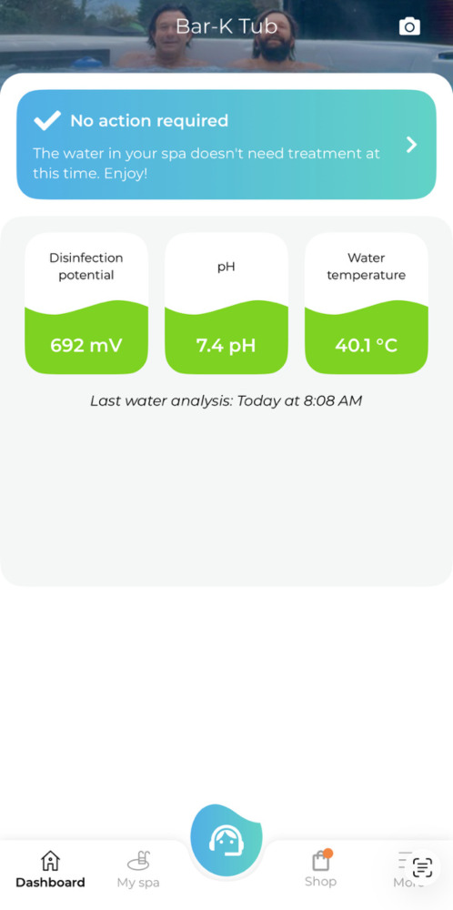 screenshot of iopool app